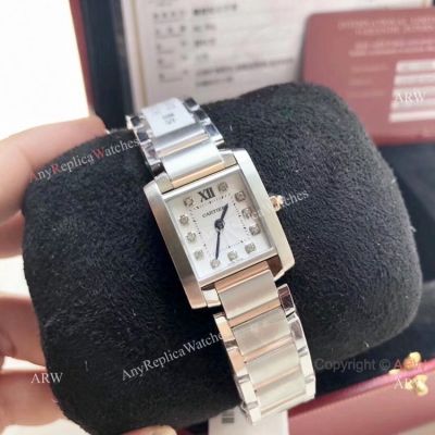 Copy Cartier Tank CC708177 Two Tone Rose Gold 25mm Watch 